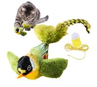 Simulation Plush Realistic Natural Feline Activated Indoor Sound Exercise Mental Fun Company Sound Stimulation Daily Activity Fake Curious Instinct Twitter Bird