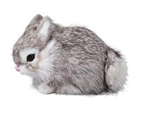 Simulation, Real Colorfast Cute Soft Furry Figurine Attractive for Home Decoration for Kids (Gray)