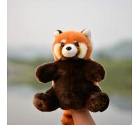 Simulation red Panda Hand Puppet, Ventriloquism Prop, Teaching Supplies Doll, Lifelike Stuffed Animal, Plush Toy
