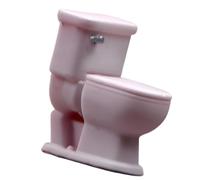 Simulation Resin Miniature Doll House Furniture 1/64, Toilet | For Display Decor and Collector Styling Accent Use, Scene Decor and Soft Styling Accent Use