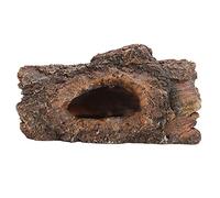 Simulation Resin Tree Bark Reptile Hide Cave Amphibians Reptile Shelter Decor for Terrarium Aquarium Landscape Durable EcoFriendly Resin Material Natural Color 13x7.5x5cm