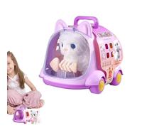 Simulation Robot Pet - 20x24x19.5cm Electric Animal Toy, Interactive Pet Learning Toy, Robot Animal Companion, Dog Rabbit Cat Pretend Play Set With Feeding Bottle | Pets Learning Toys,for Traveling