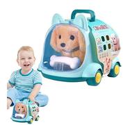 Simulation Robot Pet - 20x24x19.5cm Electric Animal Toy, Interactive Pet Learning Toy, Robot Animal Companion, Dog Rabbit Cat Pretend Play Set With Feeding Bottle | Pets Learning Toys,for Traveling
