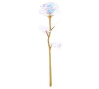 Simulation Rose Immortal Valentines Bouquet Gold Foil Anniversary Festival LED Flower for Home ,DIY Vintage Garden Office Wedding Wall Decor- No Light