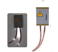 Simulation Screaming Sounder, Voice Activated Speaker, Halloween Electric Fake High Voltage Switch Prop With Sound And Light Motion