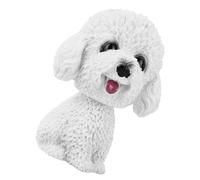 Simulation Shaking Head Dog Decor Bobble Head Toy for Car Interior + Tough and Flexible Spring Connection, Eco-Friendly Resin Material - Adorable and Dorky Dog Ornament, Bad Mood Relief