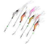 Simulation Shrimp Lure Bait, Fishing Tackle 7PCS High Simulation Soft Luminous Artificial Shrimp Lure Bait Artificial Shrimp Lure Bait Fishing Tackle with Hook