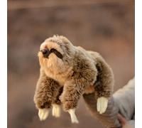 Simulation Sloth Hand Puppet, Stuffed Animal, Realistic Three-Toed Sloth, Plush Toy, Interactive Storytelling Doll