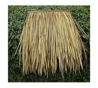 Simulation Thatch Tile Plastic Simulation Thatched Roof Waterproof Wooden House Pavilion Decorative Thatch Tile Decoration Fake Grass Tile(Yellow b,8pcs)