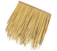 Simulation Thatch Tiles, Roofing Plastic Straw Artificial Straw Fake Thatch Farmhouse Log Cabin Gazebo Decoration Palm Grass Thatch Roll(Yellow c,4pcs)