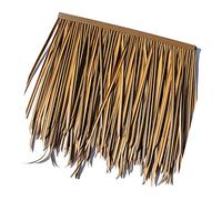 Simulation Thatch Tiles, Roofing Plastic Straw Artificial Straw Fake Thatch Farmhouse Log Cabin Gazebo Decoration Palm Grass Thatch Roll(Yellow a,15pcs)