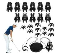 Simulator Golf Tees | Stable Training Reusable Black Gadgets Kit - Golf Simulator Tees Set | for Hitting Outdoor Yard Grass Course Home House Kids Adults