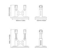 Simulator Pedal Height Position Bracket for Playseat Challenge | Metal Mount with Wide Base Geometry, Racing Seat Upgrade Accessory