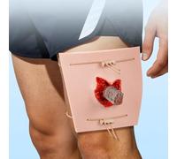 Simulator Wound Care Model, Wearable Foreign Body Puncture Training Model, Embedded Wound Model, Limb Penetration Injury Simulation, Realistic Trauma Model, for Immobilization and Bandage Training