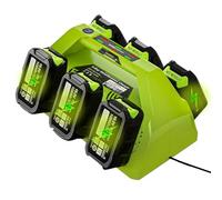 Simultaneous 6 Port 4A Rapid Charging Station for Ryobi 18V Battery | for Ryobi 18V ONE+ Battery Systems P102, P103, P105, P107, P108, PBP002, PBP004(6-Port Simultaneously Charging Station)