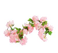 Simultion Rattan Japanese Style Wedding Flower Garland Pink Plastic | Flower Layout Props, Backyard and Wedding Decoration, Adds Natural Atmosphere, Adds Privacy, Artificial Bloom