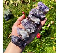 Simurg Amethyst Stone 1lb ''A'' Grade Dark Amethyst Rough Crystal for Tumbling, Polishing, Cabbing, Cutting, Lapidary, Reiki Crystal Healing