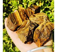 Simurg Raw Tiger Eyes Stone 1lb ''A'' Grade Tiger Eyes Rough Crystal Stones for Tumbling, Polishing, Cabbing, Cutting, Lapidary, Reiki Crystal Healing