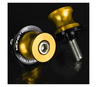 SiMuRYP Motorcycle Rear Stand Swing Arm Spool For DUCATI Monster 696 796 821 1200 S2R 800 CNC Motorcycle M6 Accessories Swingarm Spools Sliders Stand Screws(6MM yellowLOGO)