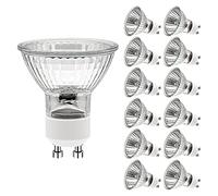 Simusi GU10 Halogen Spotlight Bulbs,GU10 Bulbs 50W, 12 Pack Dimmable Halogen Light Bulbs 2 Pin,230V 50W Light Bulb with Long Lasting Lifespan, 2700K 500LM for Track & Recessed Lighting,GU10 Base