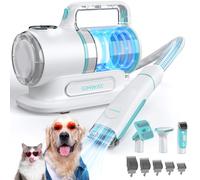 Simwal Pet Grooming Vacuum,Dog Grooming Kit,3 in 1 Dog Vacuum Brush for Shedding Grooming with Vacuum Suction 99%, 11000Pa Low Noise Pet Grooming Clipper kit for Dog Cat