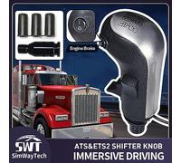 SimWayTech USB Shifter Knob for ATS & ETS2 PC For Logitech G25 G27 G29 G920 G923 Thrustmaster TH8A Fanatec SQ Moza PXN A7 (silver)