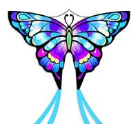 Simxkai Butterfly Kite for Kids & Adults, Easy to Fly Big Kite for Beginners, Line Handle Included