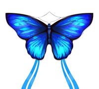 Simxkai Butterfly Kite for Kids & Adults, Easy to Fly Blue Big Kite for Beginners, 300ft Line Handle Included, The Easiest Flying Beach Kites for Outdoor Activities & Family Trip