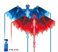 Simxkai “Fire & Ice” Dragon Kite - An Easy-to-Fly Single Line Design for Beginners