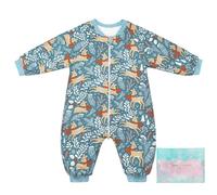 SIMYJOY Baby Sleeping Bag with Legs 2.5 Tog Cotton Toddler Sleep Sack with Feet & Arms Winter Long Sleeves Sleepsuit Wearable Blanket with Foldable Foot Covers for 6-12 Months Years Boy Girl