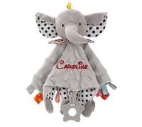 SIMYJOY Personalised Baby Comforter Personalised Baby Blankets customised Gifts for Newborns Boys and Girls Grey Elephant