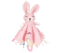 SIMYJOY Personalized Baby Comforter Blankets for Boys and Girls - Pink-White Rabbit