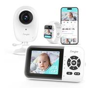Simyke Baby Monitor 2.8" Screen Wifi ON/OFF swtich,15-Hour Battery with Camera and Audio, Night Vision, VOX, 2-Way Talk, 5 Lullabies and 1500ft Range,Growth Album for your kids (1)