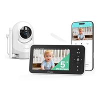 Simyke Baby Monitor with Camera and Night Vision, 5" IPS Screen with 4000mAh Battery,2-Way Talk, VOX Mode, Temperature Sensor, Multi-User Access & Privacy, Up to 1500ft