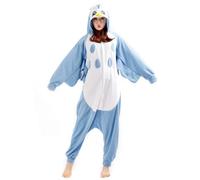 SimZoo Animal Onesie Pajamas for Adults, Men Women Costume Sleepwear Unisex One Piece Homewear, Owl, M