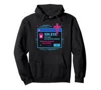 Sin.exe Deleted Born Again Christian Vaporwave Christcore Pullover Hoodie