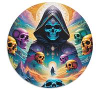 Sin Ghost 1000 Piece Round Puzzles for Kids And Adults Gift for Family Colorful for Unique Challenge Games 1000pcs (67.5x67.5cm)