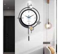 SIN&MI Large Metal Creative Wall Clocks Decor Modern Silent Big Wall Clock Non Ticking Battery Operated Quartz Clock for Living Room Kitchen Bedroom Decorative Bathroom Outdoor Indoor 15 * 23 Inch