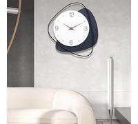 SIN&MI Large Metal Wall Clocks Decor Modern Silent Big Wooden Wall Clock Non Ticking Battery Operated Quartz Clock for for Living room Kitchen Bedroom Decorative Bathroom…