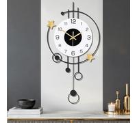 SIN&MI Large Modern Wall Clock for Living Room Decor Big Decorative Clock Pendulum Wall Clock Battery Operated Non Ticking for Bedroom Kitchen Office Home Unique Wall Decor 12.5 * 25.5 Inch