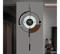 SIN&MI Large Wall Clock,Decorative Wall Clocks with Pendulum,Silent Quality Quartz Clock Battery Operated,Large Clock for Living Room,Kitchen,Home,Bathroom,Bedroom Wall Decor,16.5 * 31.5inch