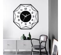 SIN&MI Metal Large Wall Clocks Decor Modern Silent Big Wall Clock Non Ticking Battery Operated Quartz Clock for for Living room Kitchen Bedroom Decorative Bathroom Outdoor Indoor 13 Inch