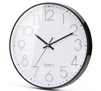SIN&MI Wall Clock 12 Inch Non-ticking Silent Quartz Decorative Clocks with Stereoscopic Dial Ultra-Quiet Movement Quartz for Office Classroom Home Living Room Bedroom Kitchen