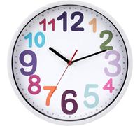 SIN&MI Wall Clock 9 Inch Silent Non Ticking Battery Operated Time Teaching Quartz Home Colorful Read Learn Time Perfect for Teacher's Classrooms and Kid's Bedrooms