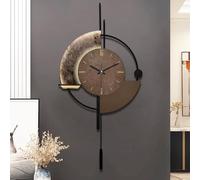 SIN&MI Wall Clock,Decorative Wall Clocks with Pendulum,Silent Quality Quartz Clock Battery Operated,Large Clock for Living Room,Kitchen,Home,Bathroom,Bedroom Wall Decor,18.9 * 34.2 Inch