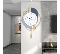 SIN&MI Wall Clocks for Living Room Decor Big Decorative Wall Clocks Battery Operated for Bedroom Kitchen Office Home Large Metal Wall Clock Silent Wall Clock Non Ticking,13 * 21.65 Inch