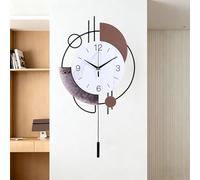 SIN&MI Wall Clocks for Living Room Decor Big Decorative Wall Clocks Battery Operated for Bedroom Kitchen Office Home Large Metal Wall Clock Silent Wall Clock Non Ticking 13 * 21.65 Inch Brown
