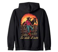 Sin Miedo Al Éxito Vaquero Mexican Rodeo Zip Hoodie