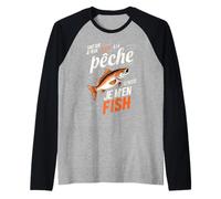 Sin the rest I fish fisherman fish, sinner humor Raglan Baseball Tee