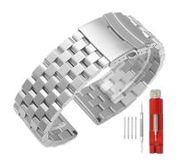 SINAIKE 18mm/20mm/22mm/24mm/26mm Brushed Metal Watch Bands for Men Women Solid Stainless Steel Watch Band Watch Bracelet Strap Deployment Double FlipLock Buckle Black Silver Blue
